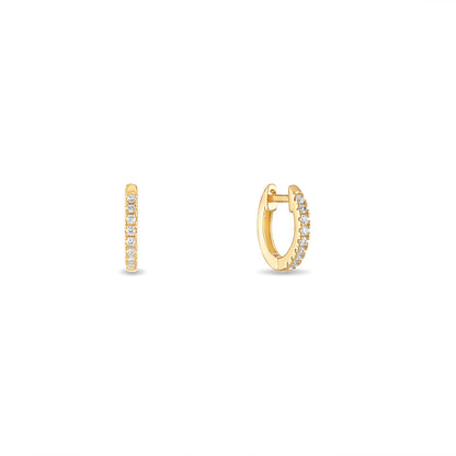 18K Gold Plated 3 Pack Cubic Zirconia Huggie Cuff Earrings