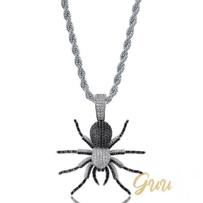 18K Gold-Plated AAA CZ Spider Pendant Necklace