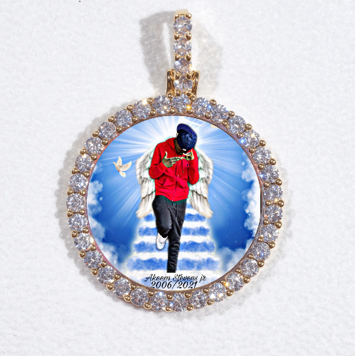 3D CIRCLE CUSTOM PICTURE PENDANT SMALL SIZE