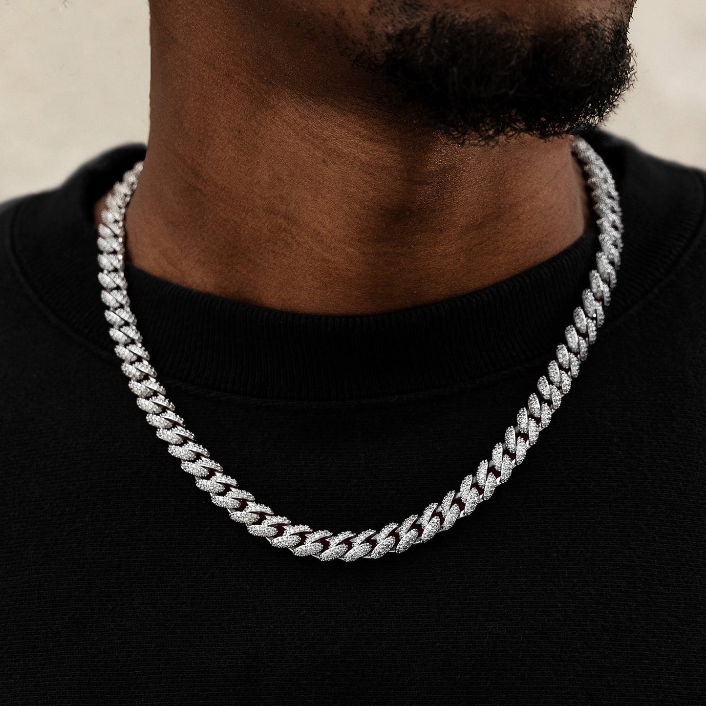 Diamond Cuban Chain + Bracelet Bundle in White or Yellow Gold - 8.5mm