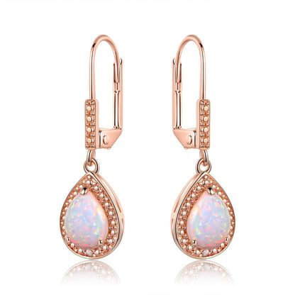 18K Gold Plated Opal Drop Earrings