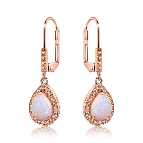 18K Gold Plated Opal Drop Earrings