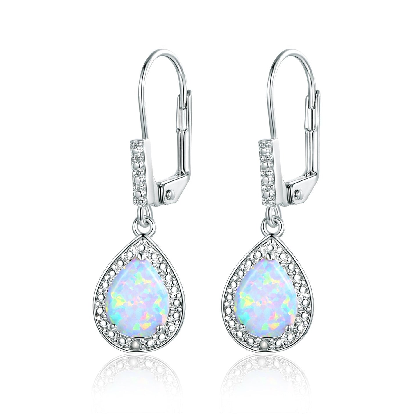 18K Gold Plated Opal Drop Earrings