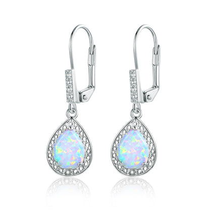 18K Gold Plated Opal Drop Earrings