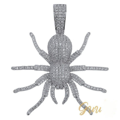18K Gold-Plated AAA CZ Spider Pendant Necklace