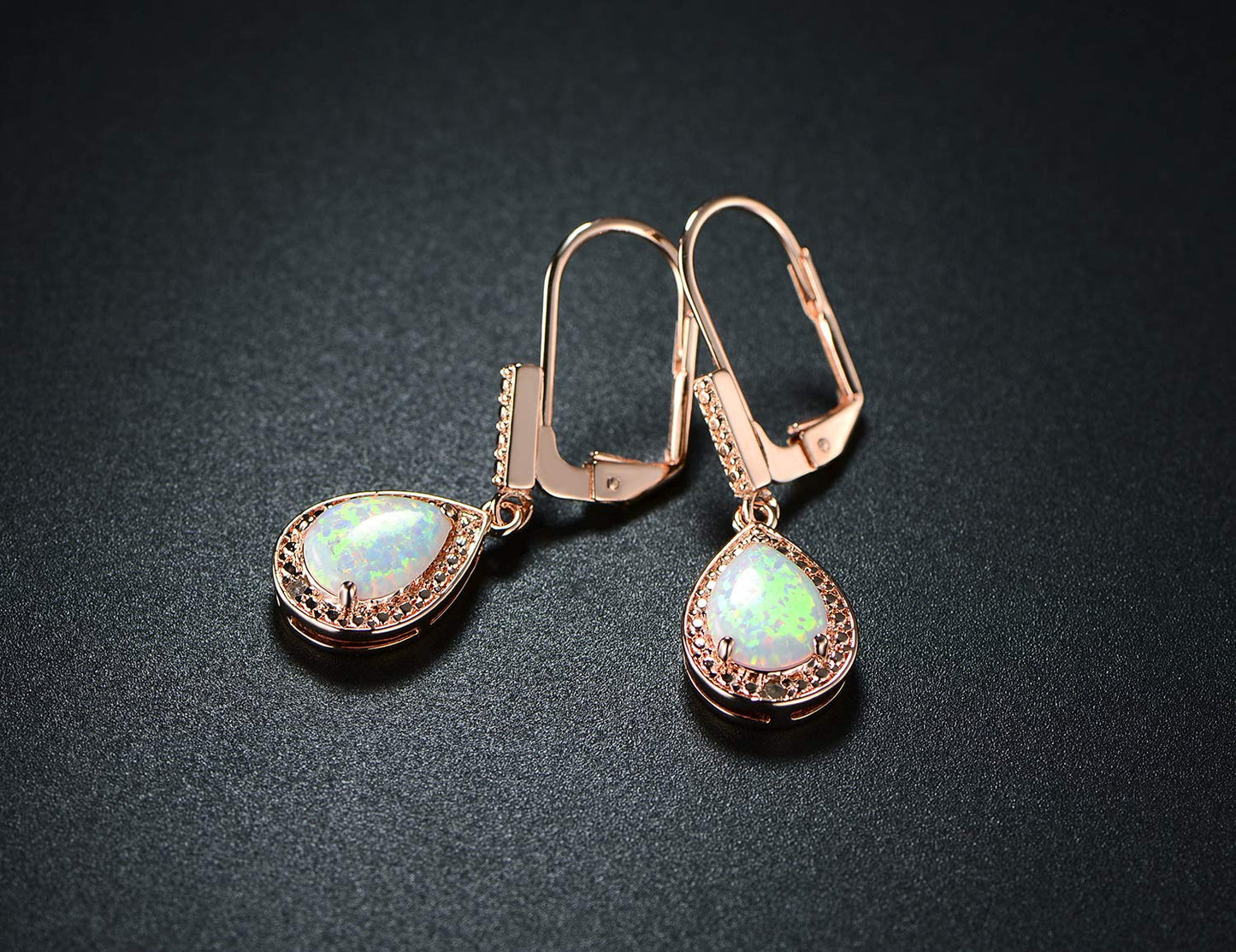 18K Gold Plated Opal Drop Earrings