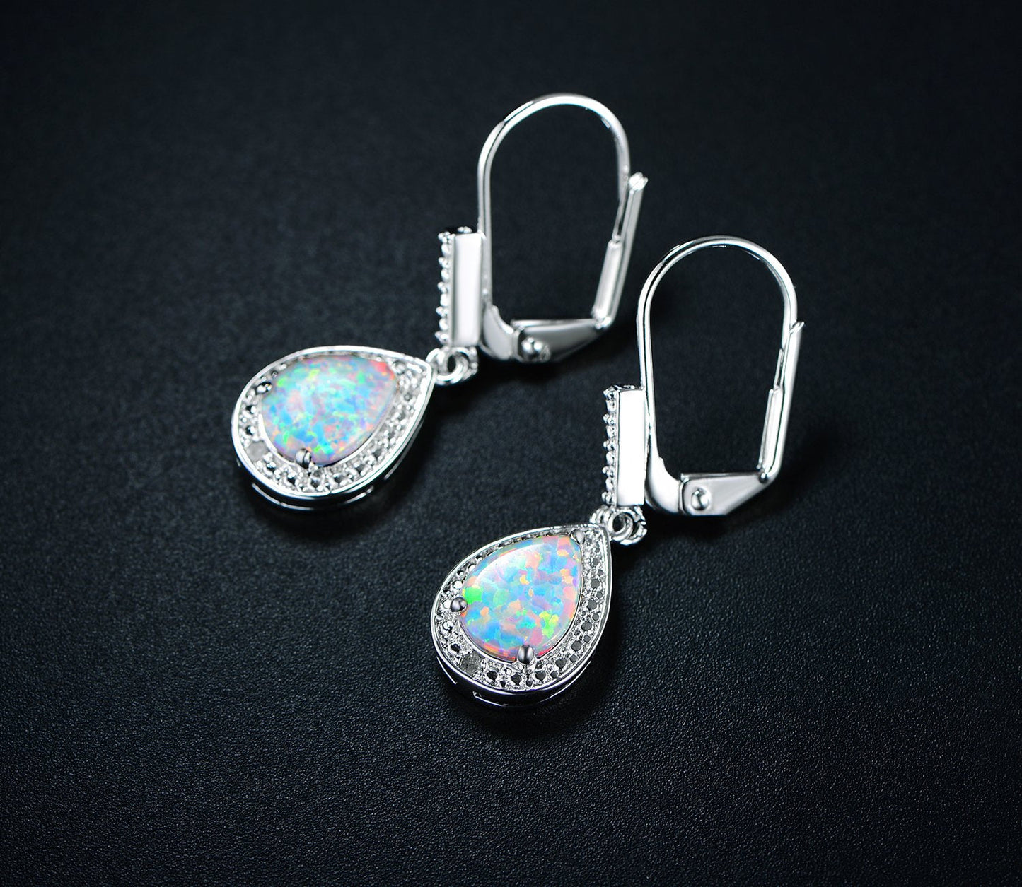 18K Gold Plated Opal Drop Earrings