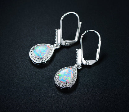 18K Gold Plated Opal Drop Earrings