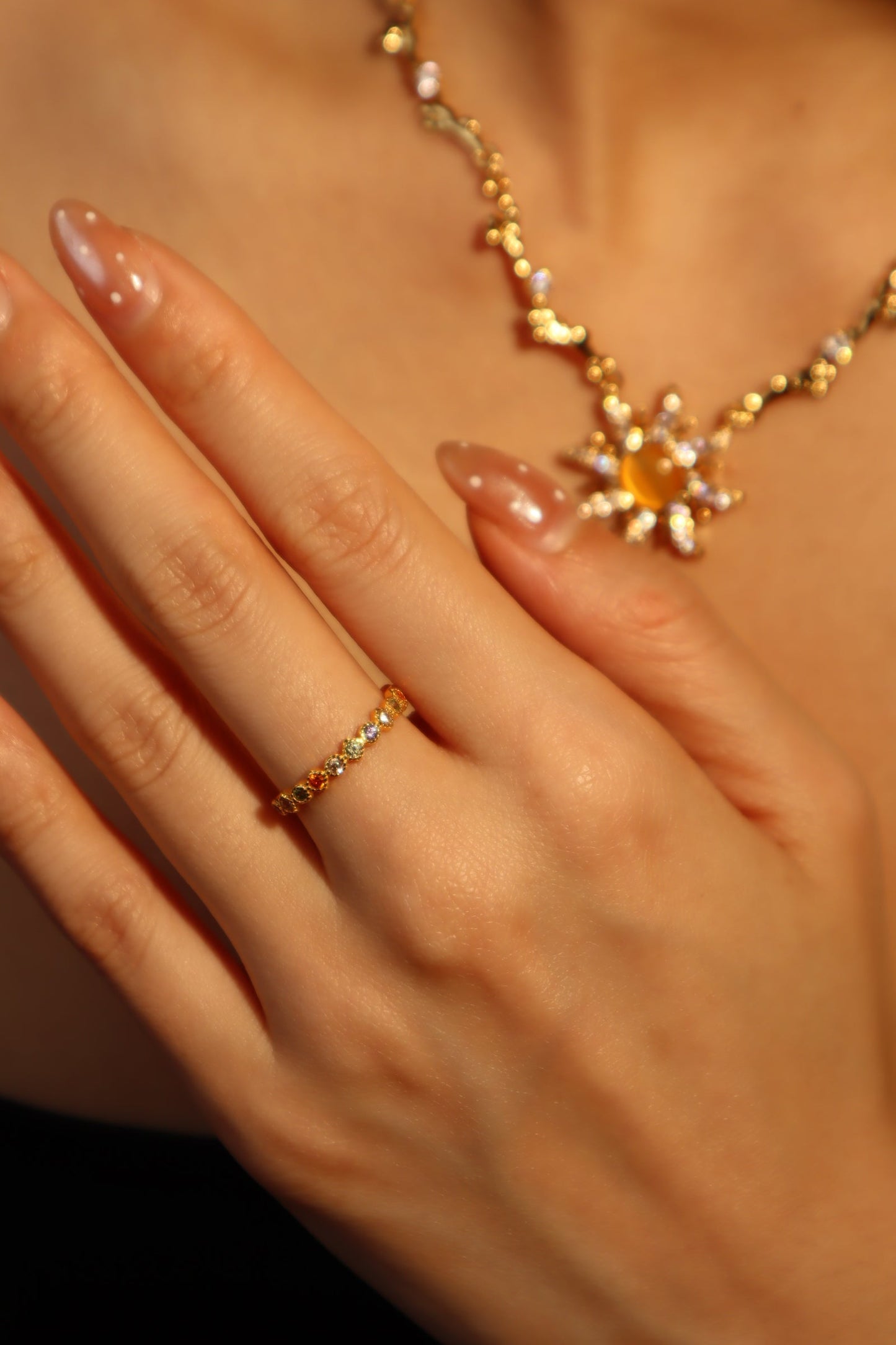 18K Gold Vermeil Multi Color Ring