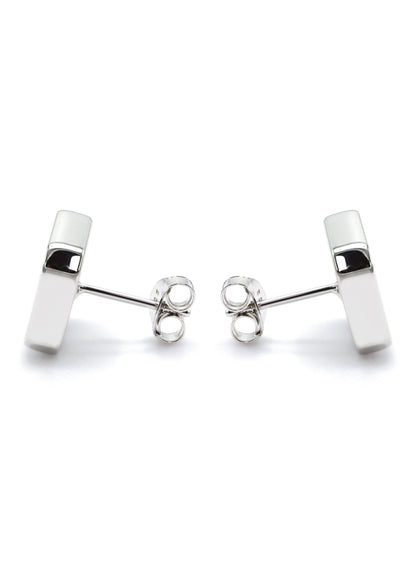 Mens Jewelry - Silver Micro Pave Iced Out VVS Earrings for Men | Appx. 3.5 Grams