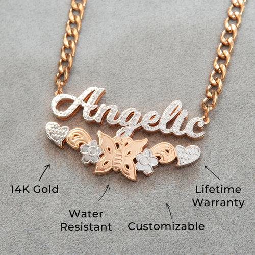 Women Jewelry - Rose Gold Name Necklace | Style # N10