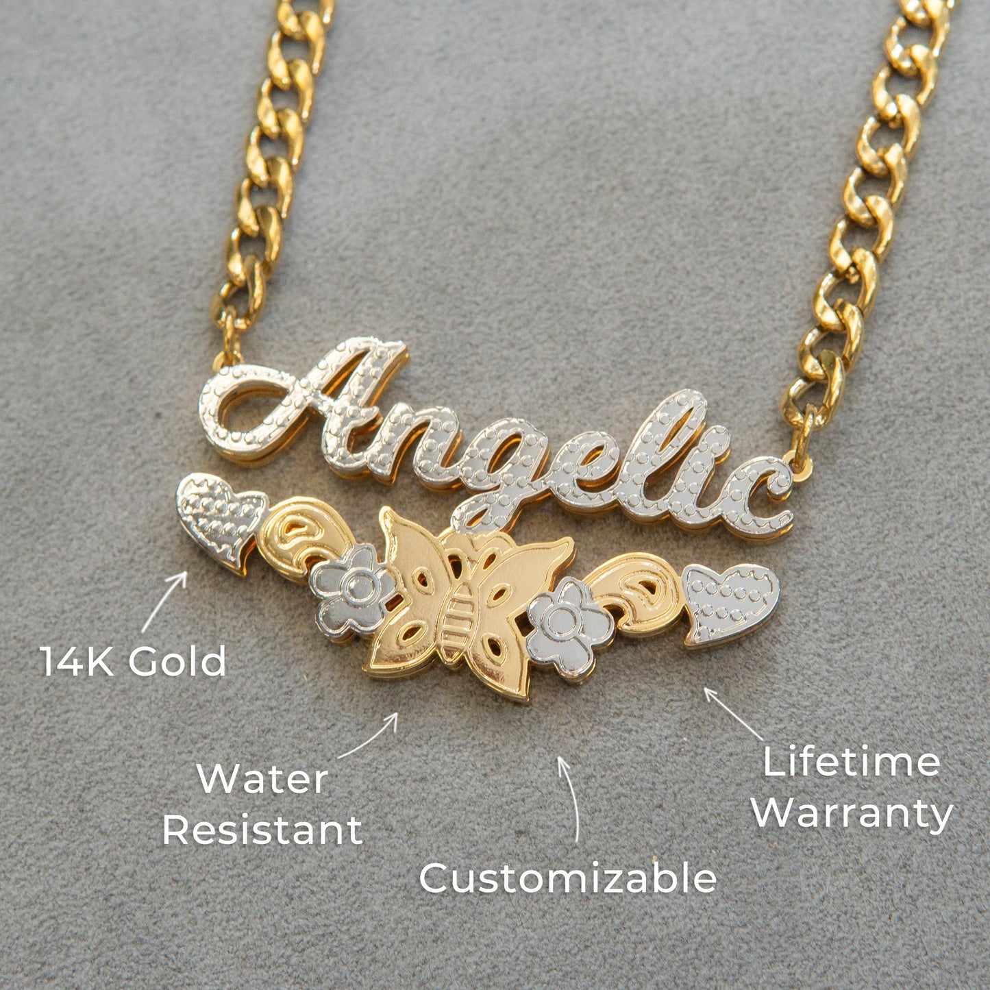 Women Jewelry - Gold Name Necklace | Style # N10