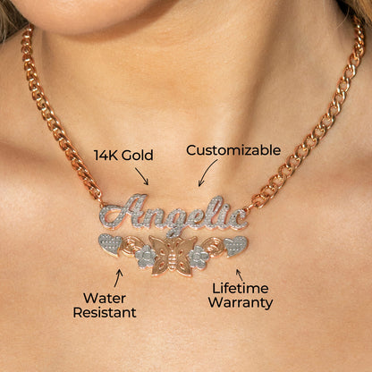 Women Jewelry - Rose Gold Name Necklace | Style # N10