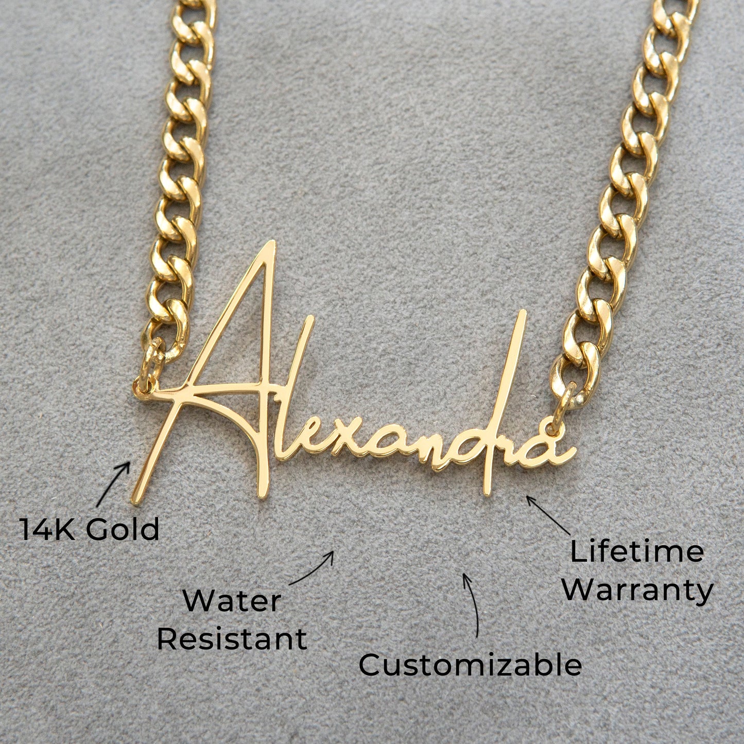 Women Jewelry - Gold Name Necklace | Style # N31