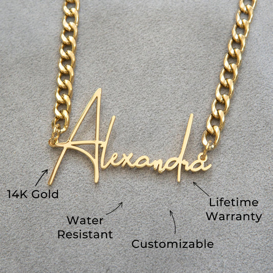 Women Jewelry - Gold Name Necklace | Style # N31