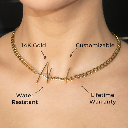 Women Jewelry - Gold Name Necklace | Style # N31