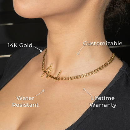 Women Jewelry - Gold Name Necklace | Style # N31
