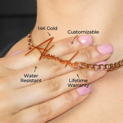 Women Jewelry - Rose Gold Name Necklace | Style # N31