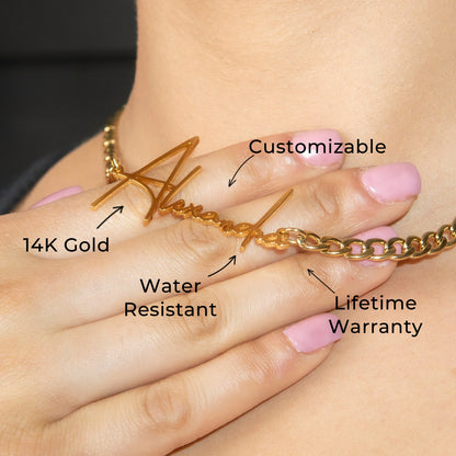 Women Jewelry - Gold Name Necklace | Style # N31