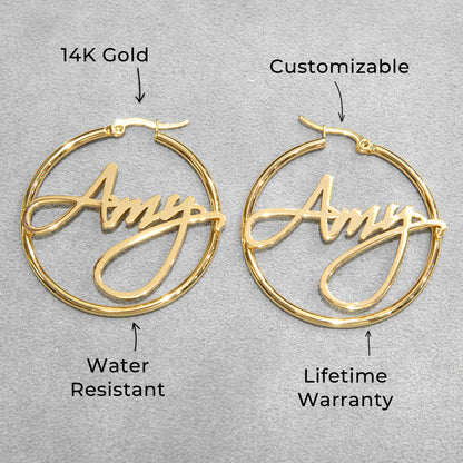 Women Jewelry - 14K Gold Hoop Earrings | Style # E20