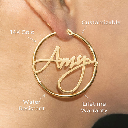 Women Jewelry - 14K Gold Hoop Earrings | Style # E20