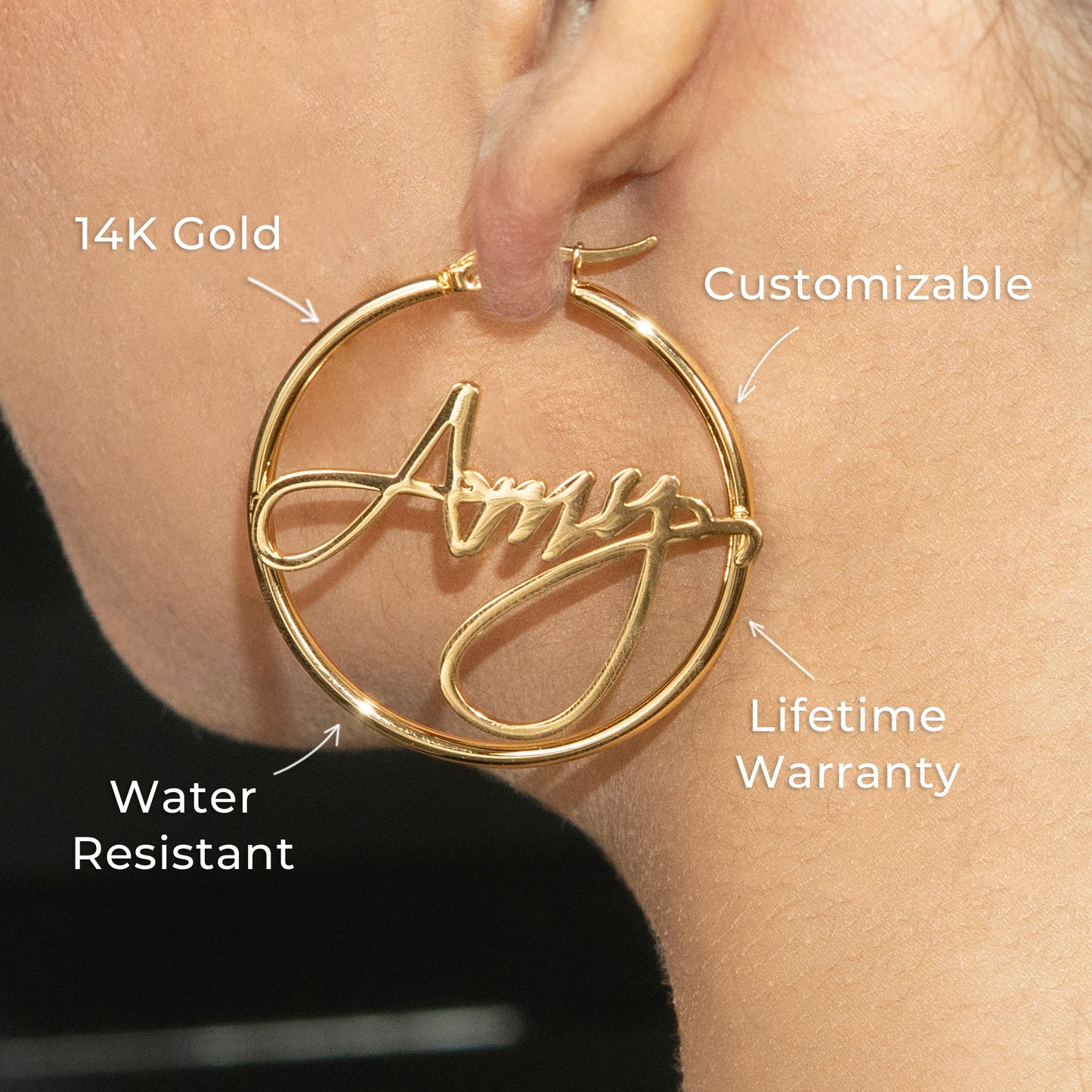 Women Jewelry - 14K Gold Hoop Earrings | Style # E20