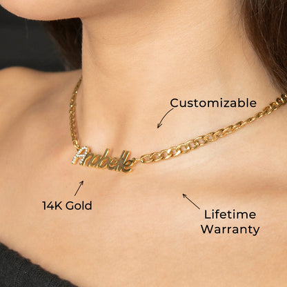 Women Jewelry - Iced Out VVS Name Necklace | Style # N44