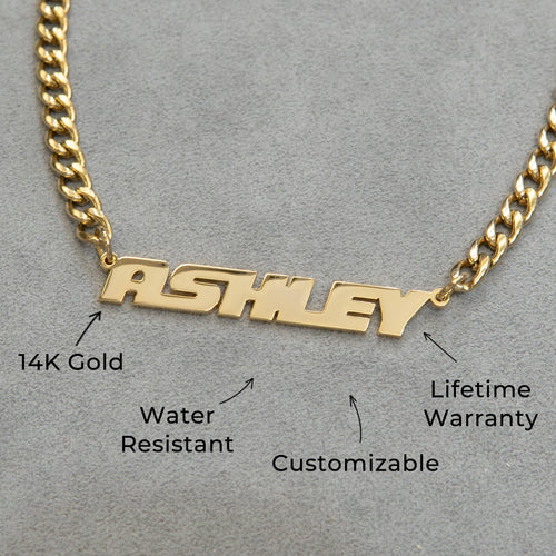 Women Jewelry - Gold Name Necklace | Style # N13