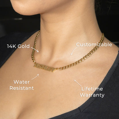 Women Jewelry - Gold Name Necklace | Style # N13