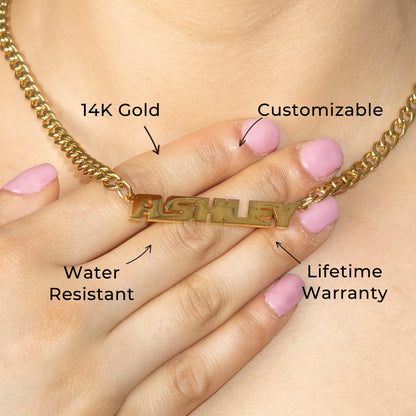 Women Jewelry - Gold Name Necklace | Style # N13