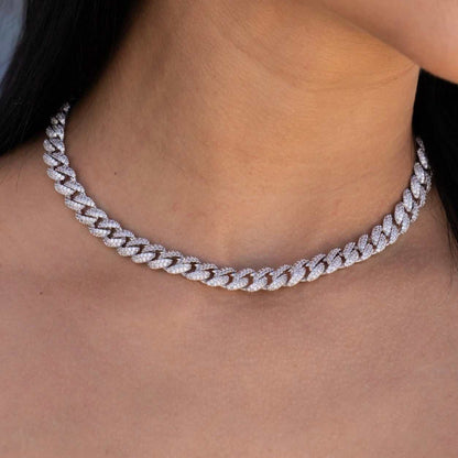 Diamond Cuban Necklaces Bundle in White Gold