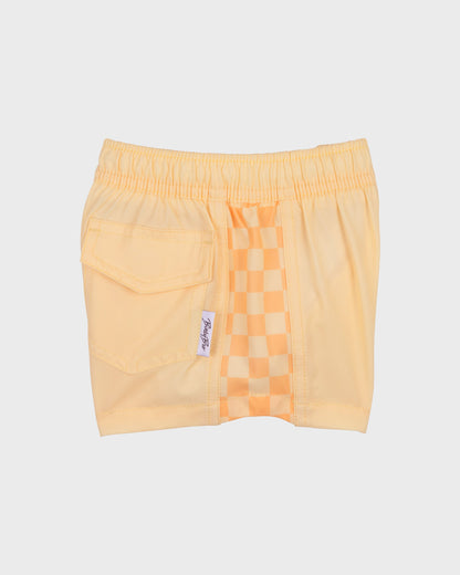 BinkyBro x Quiksilver Checkers Peach Swim Trunks