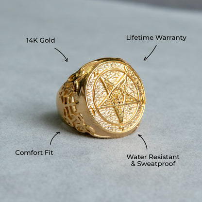 Mens Jewelry - Star Gold Pinky Ring | 21 Grams
