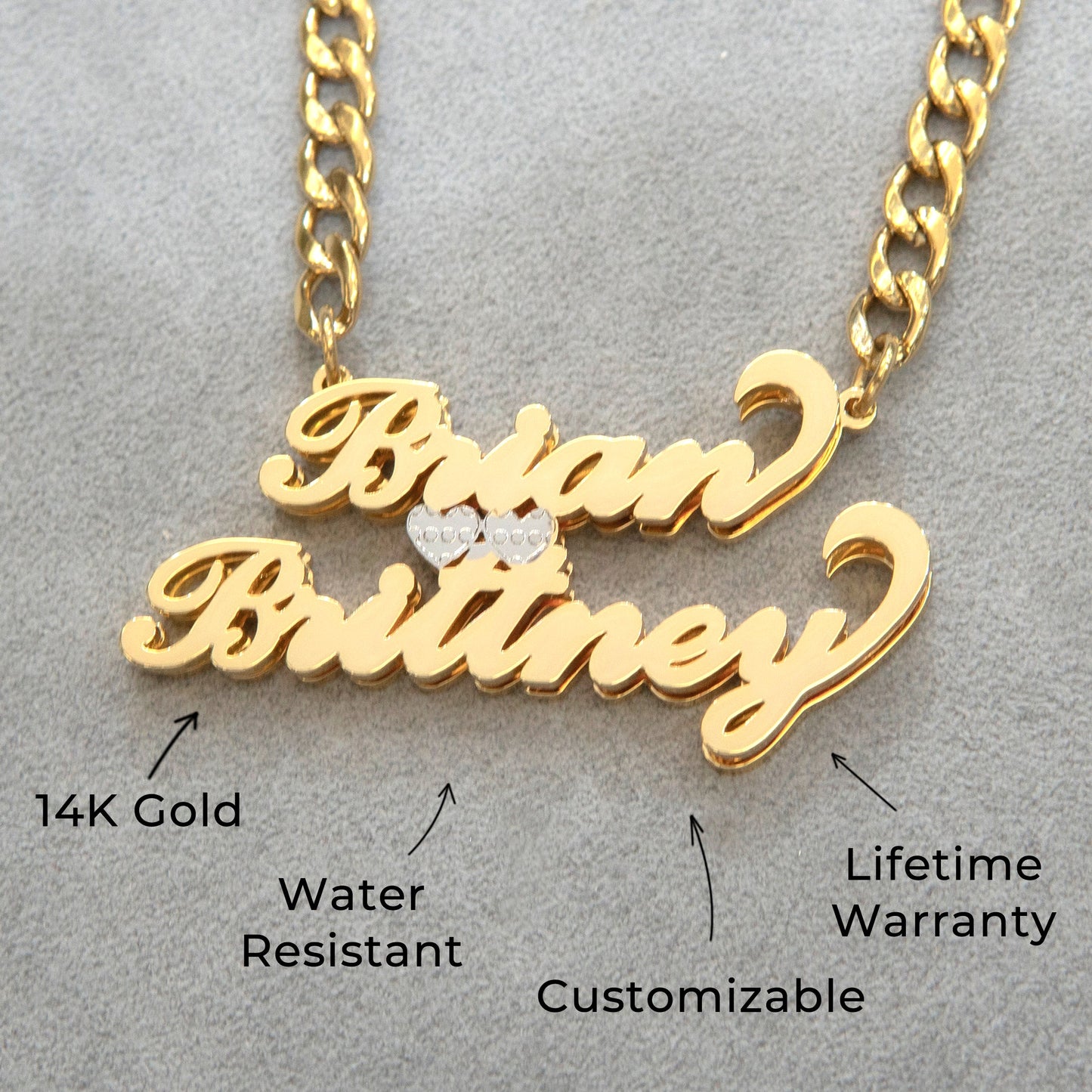 Women Jewelry - Gold Name Necklace | Style # N28