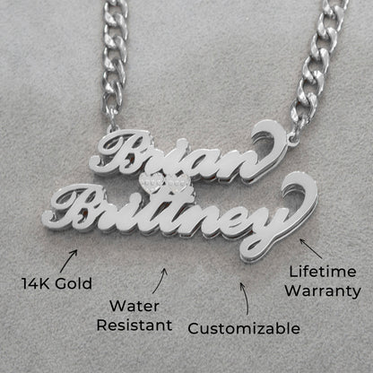 Women Jewelry - White Gold Name Necklace | Style # N28