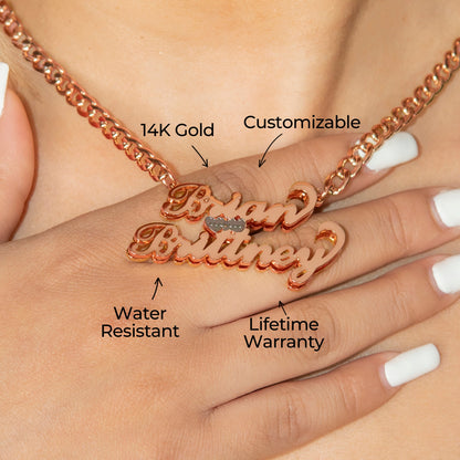 Women Jewelry - Rose Gold Name Necklace | Style # N28