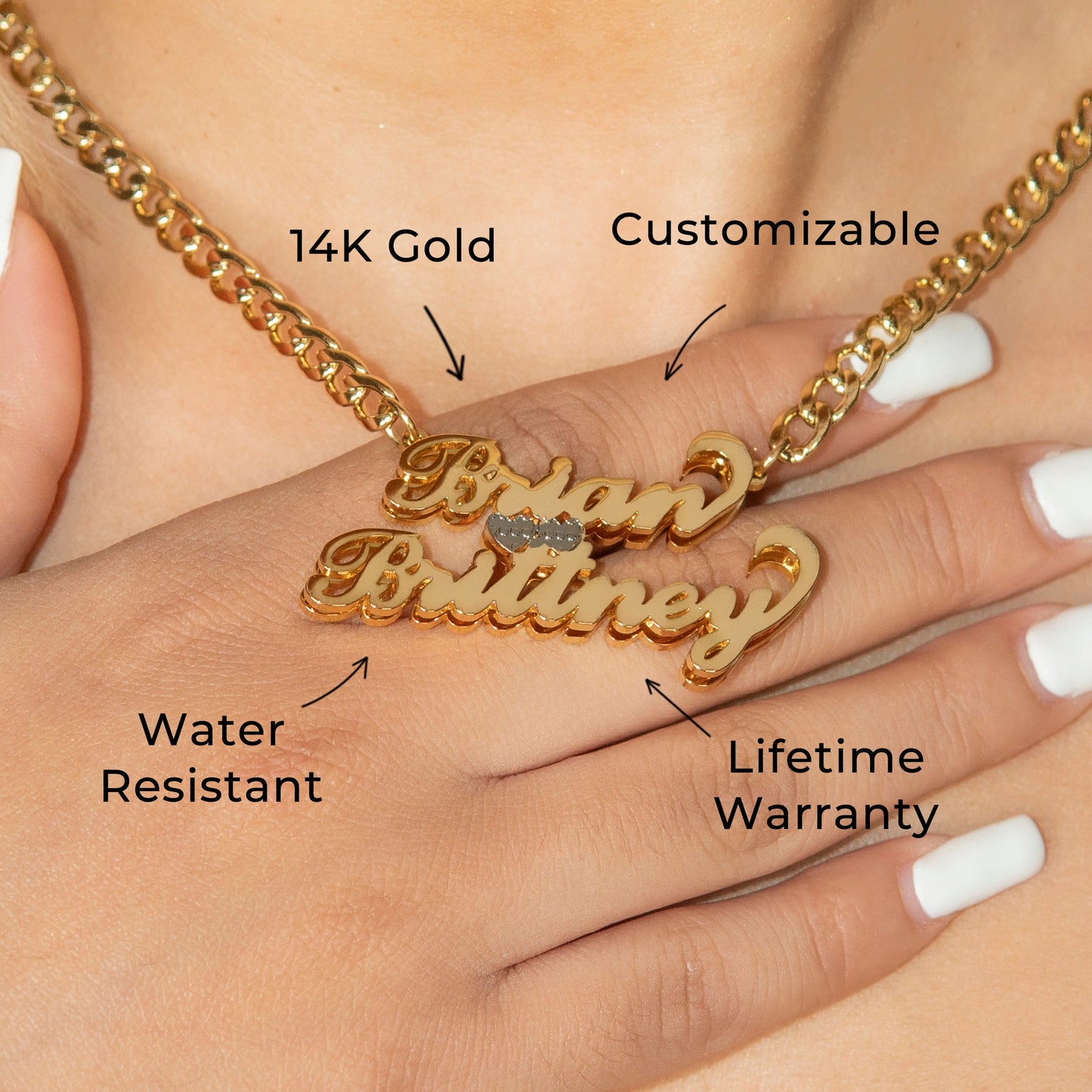 Women Jewelry - Gold Name Necklace | Style # N28