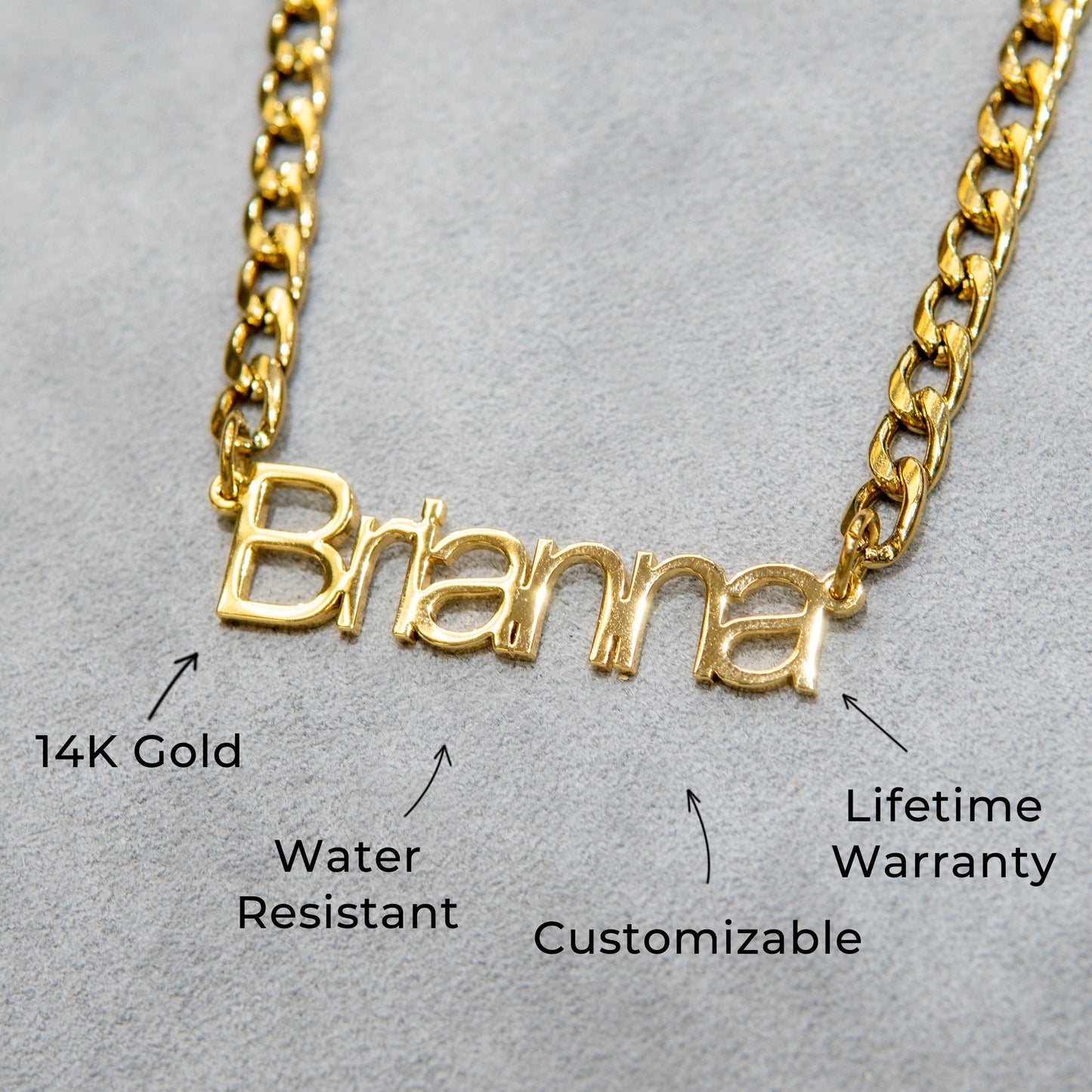 Women Jewelry - Gold Name Necklace | Style # N14