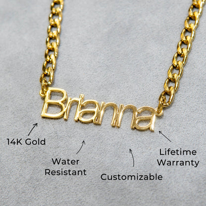 Women Jewelry - Gold Name Necklace | Style # N14