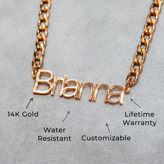Women Jewelry - Rose Gold Name Necklace | Style # N14