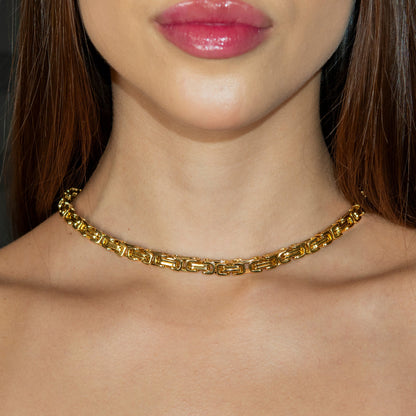 Womens Jewelry - 14K Yellow Gold Byzantine Chain