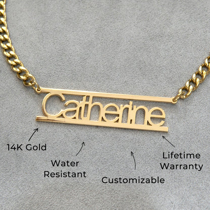 Women Jewelry - Gold Name Necklace | Style # N15