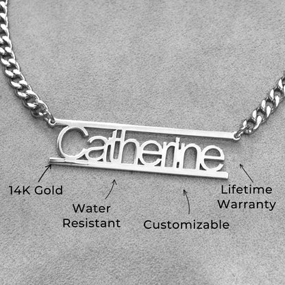 Women Jewelry - White Gold Name Necklace | Style # N15
