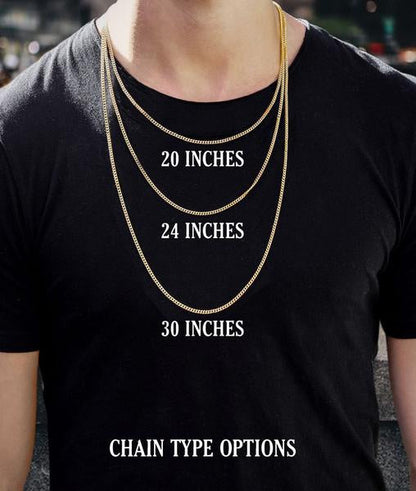 Mens Jewelry - Solid White Gold Miami Cuban Link Chain & Bracelet