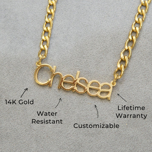 Women Jewelry - Gold Name Necklace | Style # N03