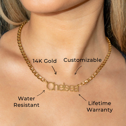 Women Jewelry - Gold Name Necklace | Style # N03