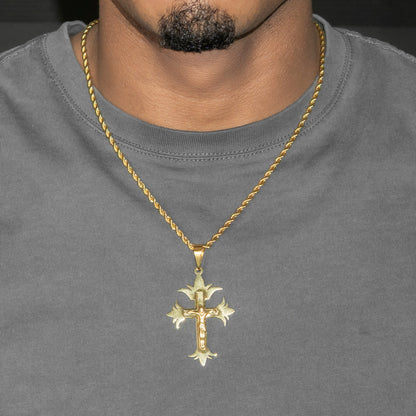 Mens Jewelry - 14K Gold Big Crucifix Necklace | Appx. 9 Grams