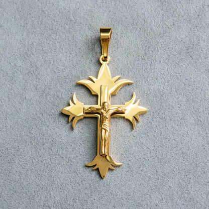 Mens Jewelry - 14K Gold Big Crucifix Necklace | Appx. 9 Grams