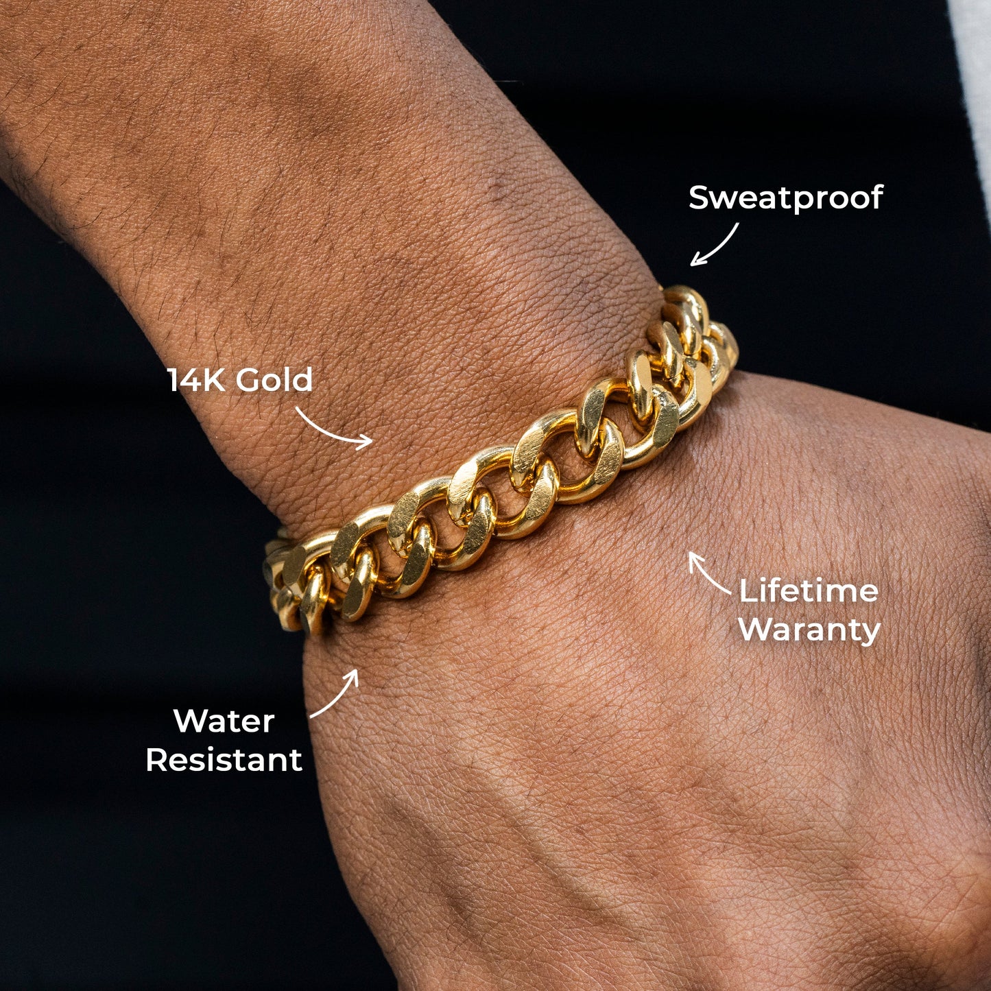 Gold Jewelry -  Gold Curb Bracelet