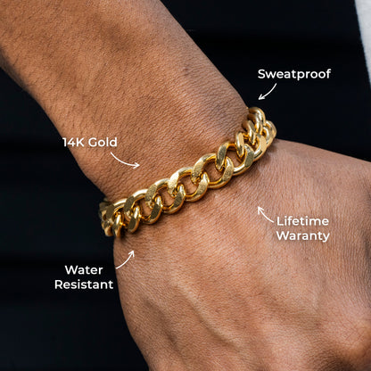 Gold Jewelry -  Gold Curb Bracelet